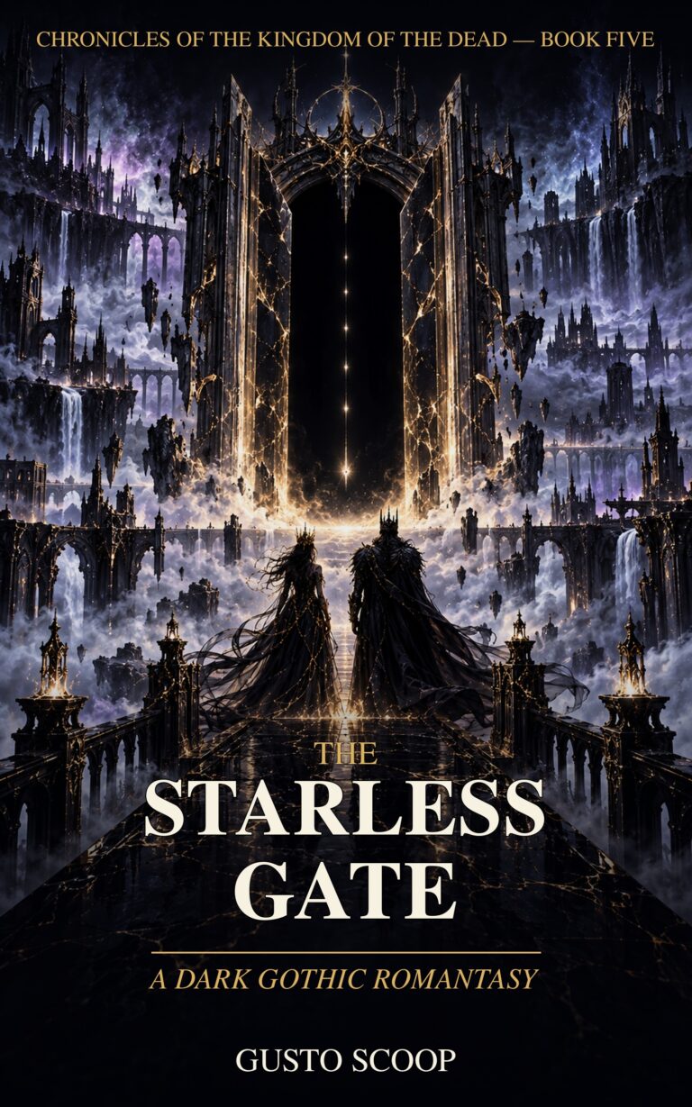 The Starless Gate, Book Five of Chronicles of the Kingdom of the Dead — official Gusto Scoop cover