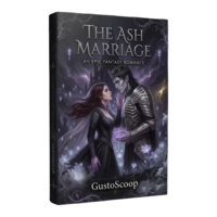 The Ash Marriage dark gothic romantasy ebook cover Map of the Kingdom of the Dead fantasy realm Seraphina Ashborne necromancer heroine portrait Theron immortal King of the Dead portrait The Ash Marriage illustrated ebook sample page Dark fantasy romance ebook tropes