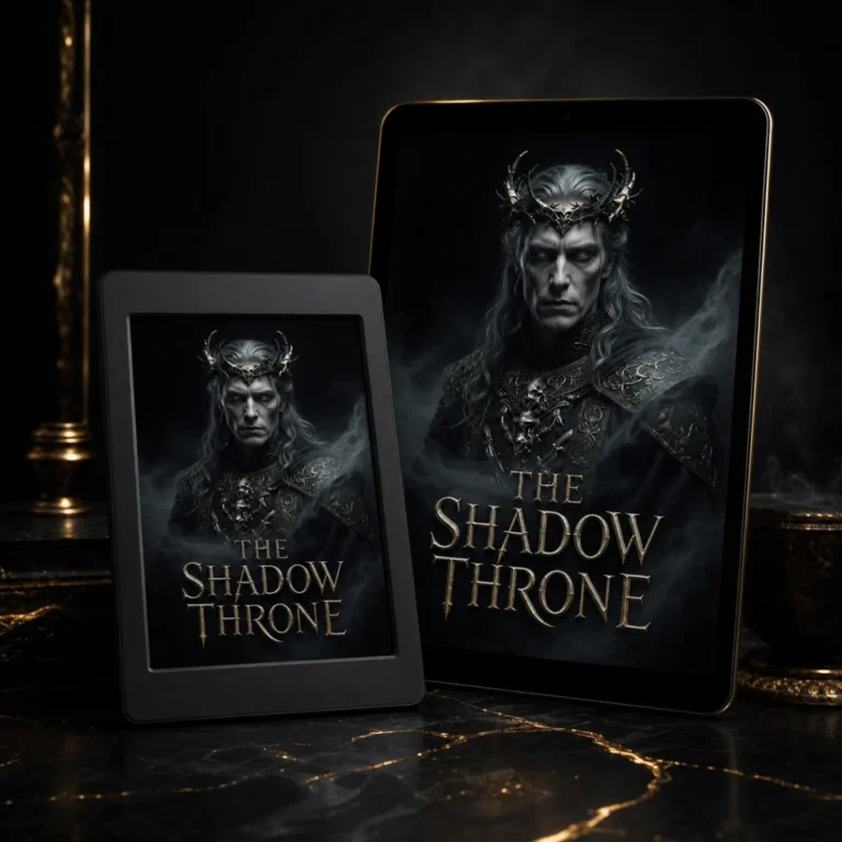 The Shadow Throne ebook displayed on an eReader and tablet